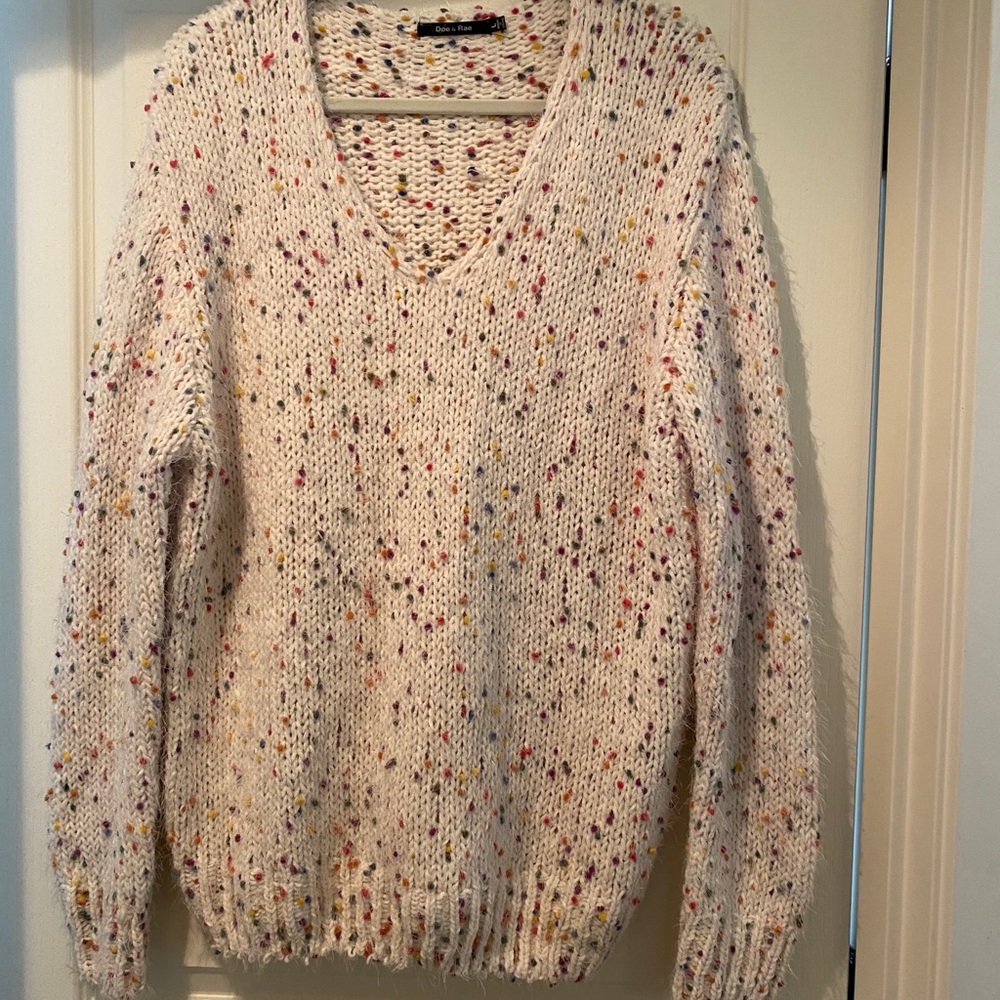 Doe & Rae L Confetti Sweater Pullover